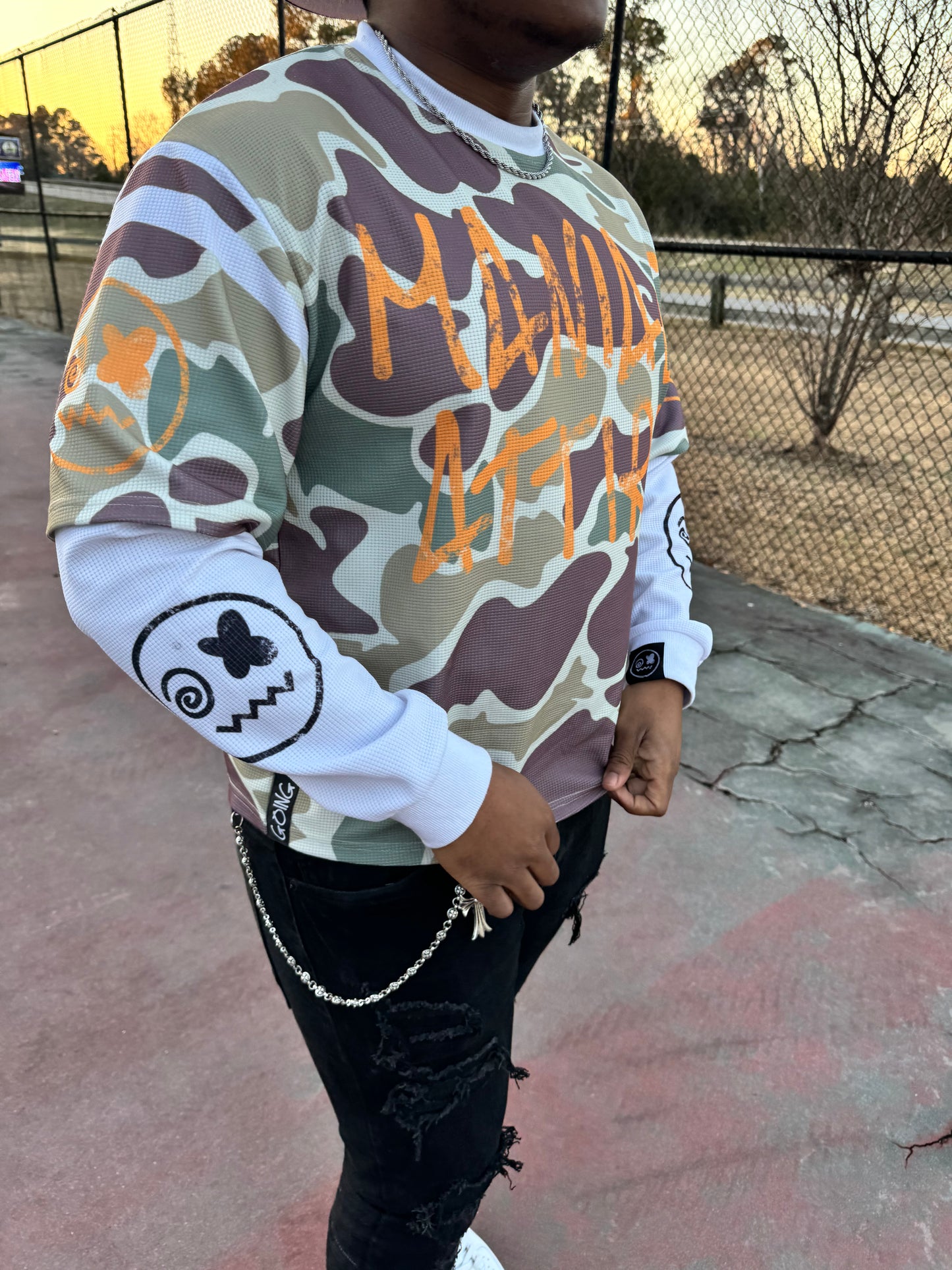 Maniac Camo long sleeve oversized tshirt