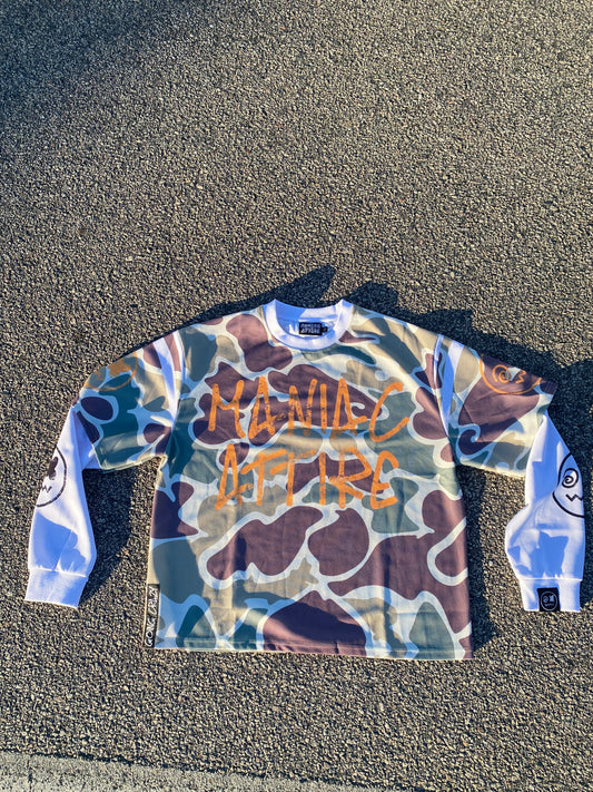 Maniac Camo long sleeve oversized tshirt