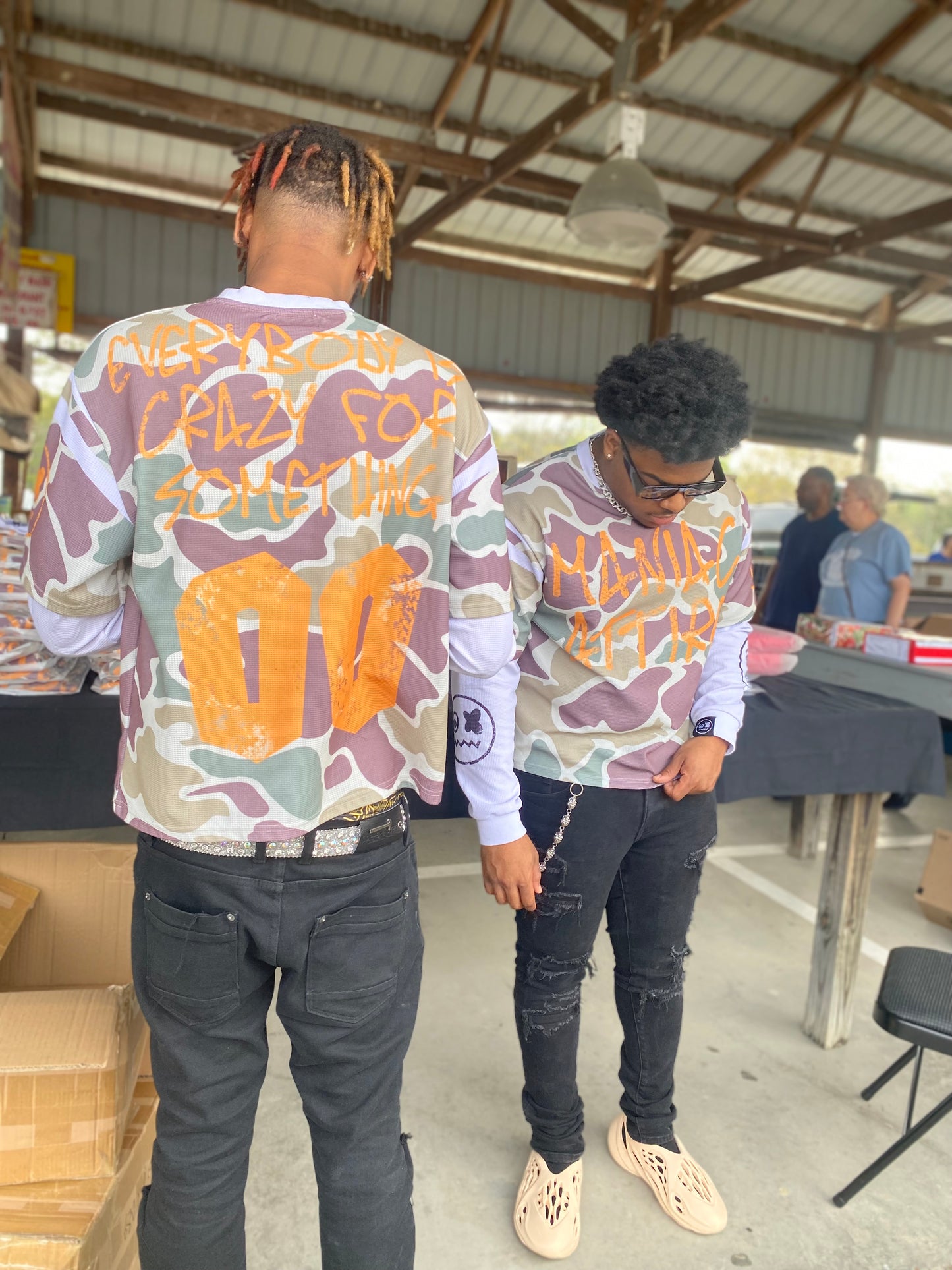 Maniac Camo long sleeve oversized tshirt