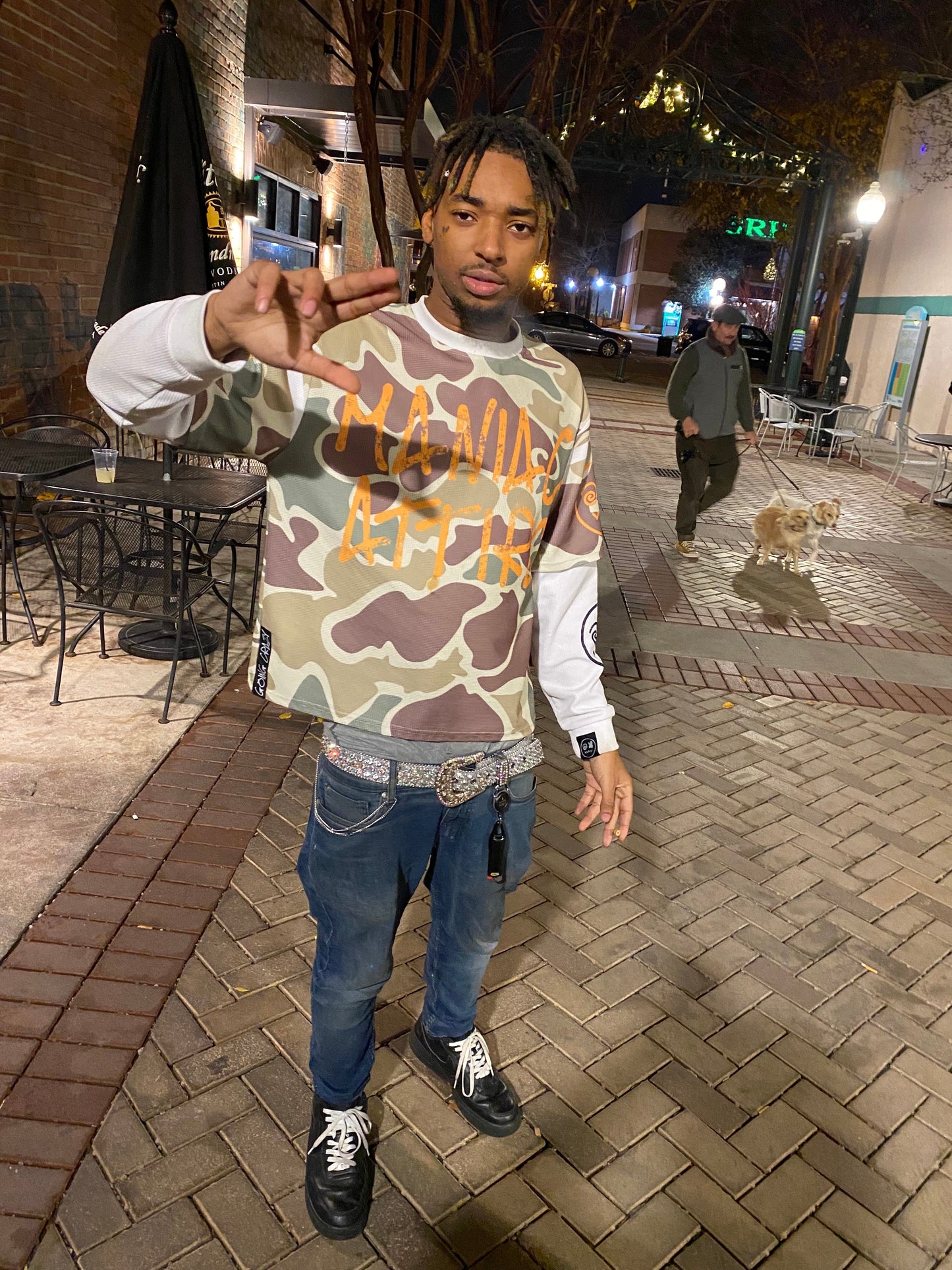 Maniac Camo long sleeve oversized tshirt